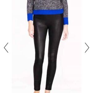 J Crew leather front pants NWT-size 4